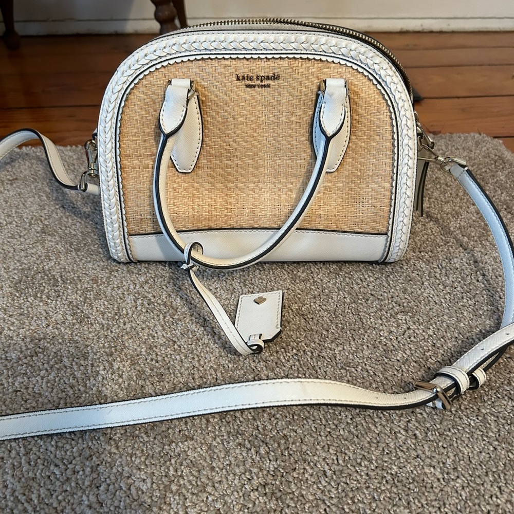 Kate Spade Tan and white Crossbody Bag